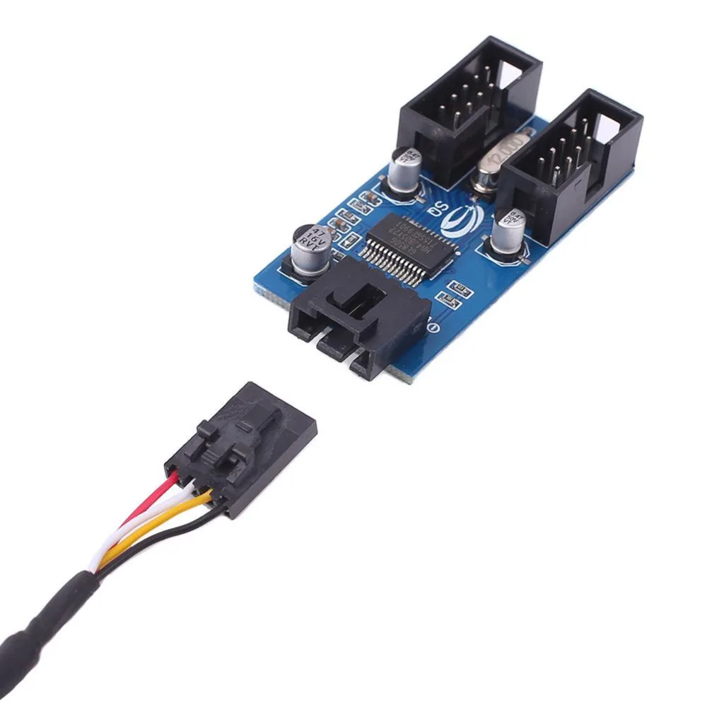 Cewaal New Motherboard USB 9Pin Multiplier Splitter 1 to 2 Extension Cable Card 9 pin Connector Port Multilier
Cewaal New Motherboard USB 9Pin Multiplier Splitter 1 to 2 Extension Cable Card 9 pin Connector Port Multilier