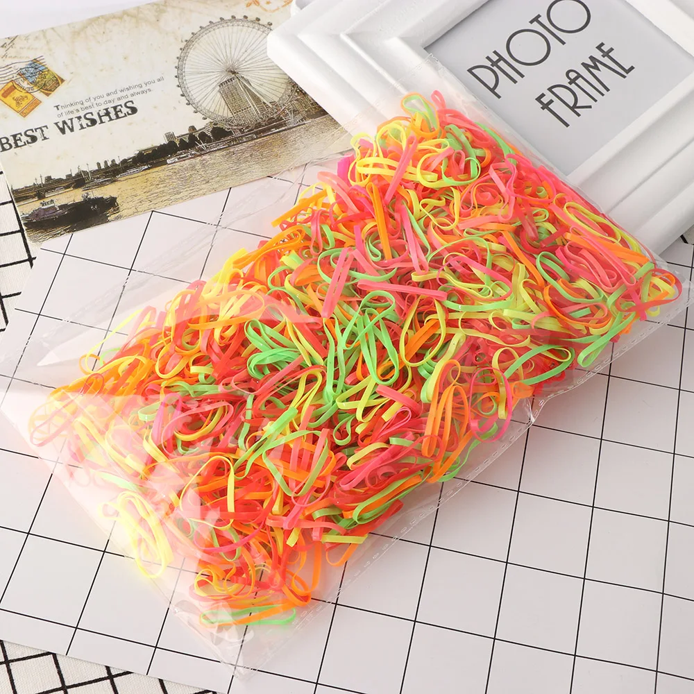 1000Pcs/Pack Rubber Rope Ponytail Hair Elastic Holders Rubber Band Ties Braids Plaits Headband Hair Clips Hair Band Accessories
1000Pcs/Pack Rubber Rope Ponytail Hair Elastic Holders Rubber Band Ties Braids Plaits Headband Hair Clips Hair Band Accessories