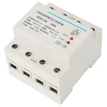 4P100A Three Phase Four Wire Self-recovery Over and Under Voltage Protector Relay AC380V
4P100A Three Phase Four Wire Self-recovery Over and Under Voltage Protector Relay AC380V