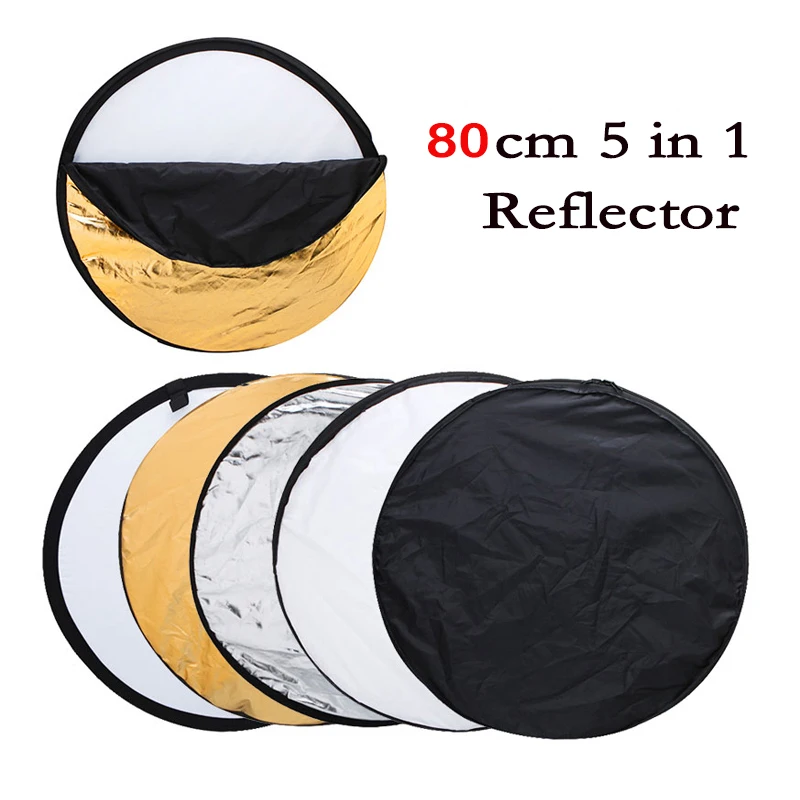 Godox 32" 80cm 5 in 1 Portable Collapsible Light Round Multi Color Lighting Disc Photographic Reflector for Studio
Godox 32" 80cm 5 in 1 Portable Collapsible Light Round Multi Color Lighting Disc Photographic Reflector for Studio
