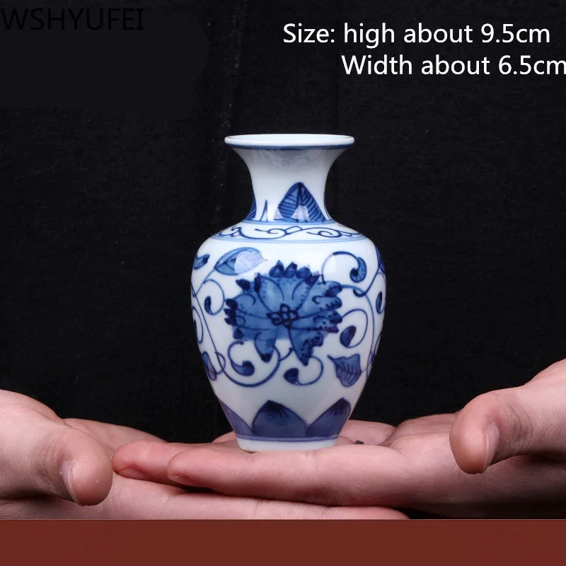 Chinese blue and white porcelain hand-painted small vase delicate and smooth texture hydroponic plants home decorations WSHYUFEI
Chinese blue and white porcelain hand-painted small vase delicate and smooth texture hydroponic plants home decorations WSHYUFEI