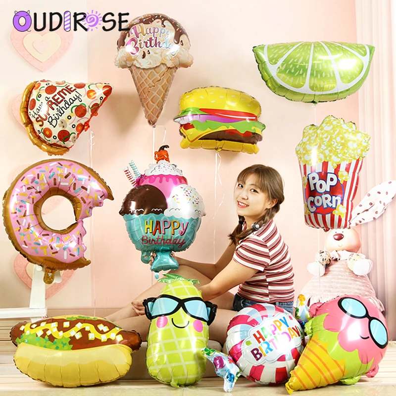OUDIROSE 1PC Burger Ice Cream Popcorn Cake Donut Pizza Food Balloon Birthday Party Decoration Kids Cake Shop Inflatable Balloons
OUDIROSE 1PC Burger Ice Cream Popcorn Cake Donut Pizza Food Balloon Birthday Party Decoration Kids Cake Shop Inflatable Balloons