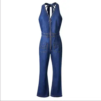 Women's European Station Sexy Elastic Waist Slim Straps Hanging Neck Denim Straps Jumpsuit Women's Fashion Bib Pants
Women's European Station Sexy Elastic Waist Slim Straps Hanging Neck Denim Straps Jumpsuit Women's Fashion Bib Pants