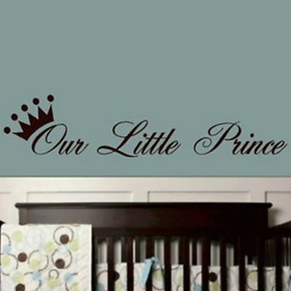 DIY "Our Little Prince" Crown Letter Design Wall Sticker Wall Decoration Room Decals Mural Home Decor
DIY "Our Little Prince" Crown Letter Design Wall Sticker Wall Decoration Room Decals Mural Home Decor