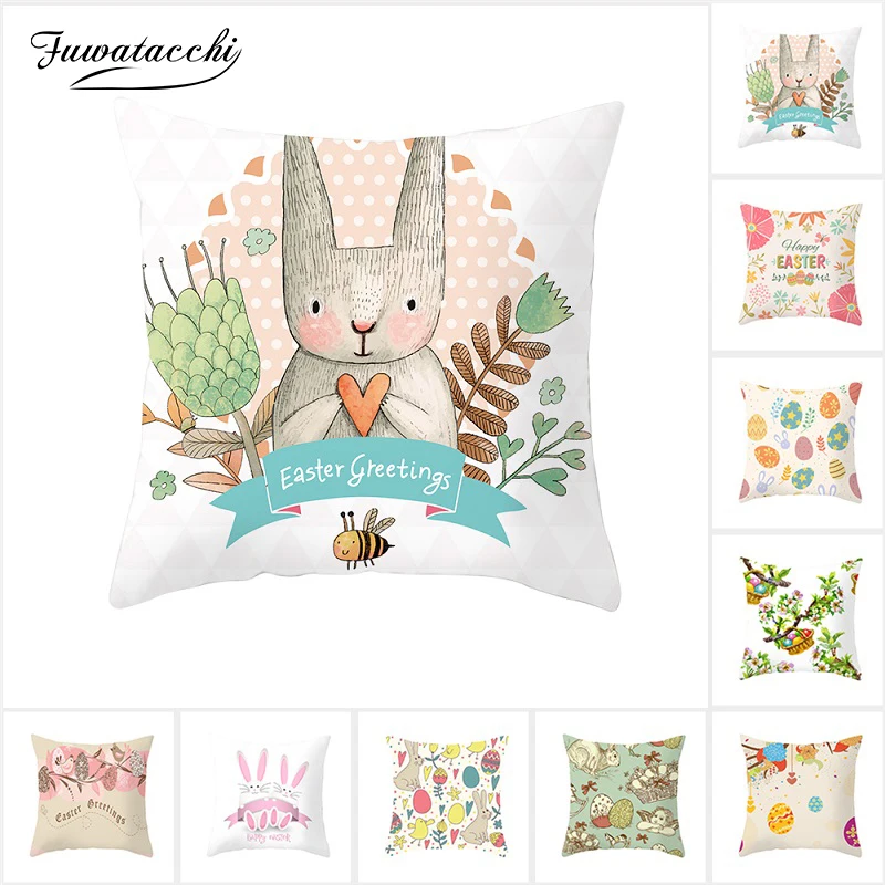 Fuwatacchi Easter Day Cushion Covers Cute Rabbit Egg Pillow Covers for Home Sofa Chair Decora Celebration Festival Pillowcases
Fuwatacchi Easter Day Cushion Covers Cute Rabbit Egg Pillow Covers for Home Sofa Chair Decora Celebration Festival Pillowcases