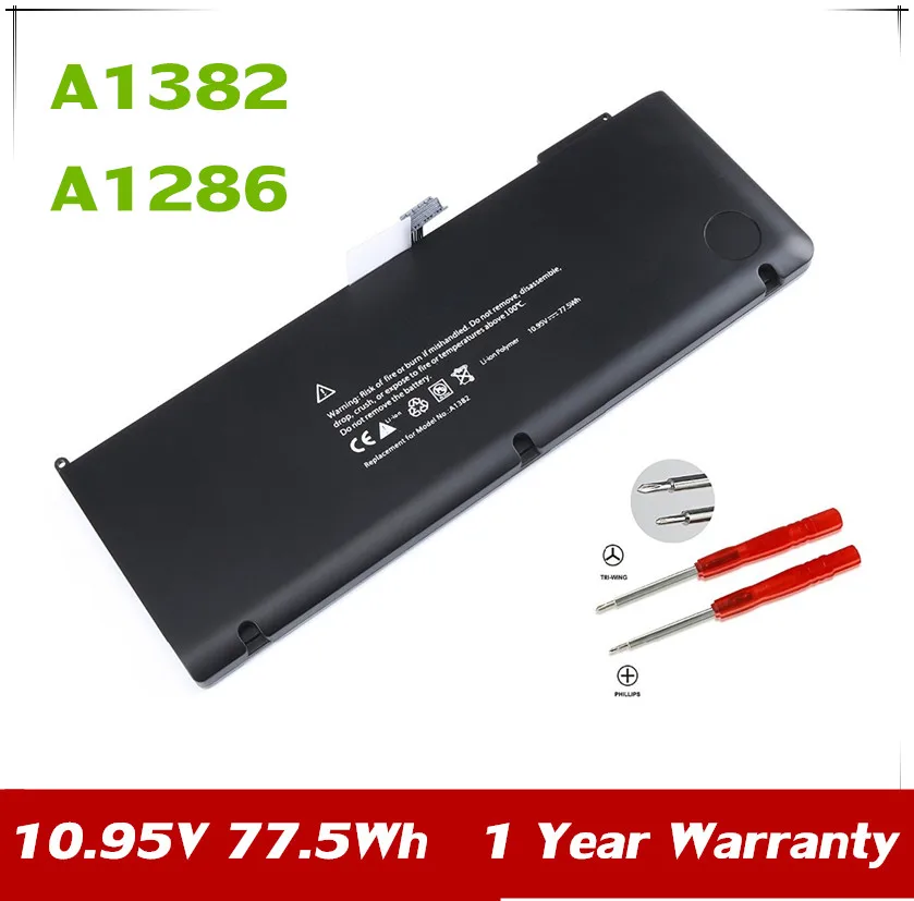 7XINbox 10.95V 77.5Wh A1382 A1286 Laptop Battery For Apple Macbook Pro 15" Early 2011 Late 2011 Mid 2012 020-7134-01 661-5844
7XINbox 10.95V 77.5Wh A1382 A1286 Laptop Battery For Apple Macbook Pro 15" Early 2011 Late 2011 Mid 2012 020-7134-01 661-5844