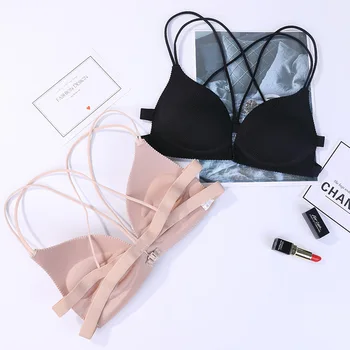 Women Push Up Gather Back Beautify Front Closure Sexy Ladies Bralette Wire Free Padded Fashion Lingerie Bra Seamless Bra black
Women Push Up Gather Back Beautify Front Closure Sexy Ladies Bralette Wire Free Padded Fashion Lingerie Bra Seamless Bra black