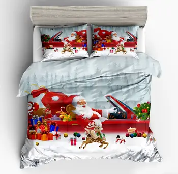 Santa Claus Duvet Cover Set,Winter Holiday Santa Claus and Elk Send Gifts, Bed Decorative 2/3 Piece Bedding Set with Pillowcase
Santa Claus Duvet Cover Set,Winter Holiday Santa Claus and Elk Send Gifts, Bed Decorative 2/3 Piece Bedding Set with Pillowcase