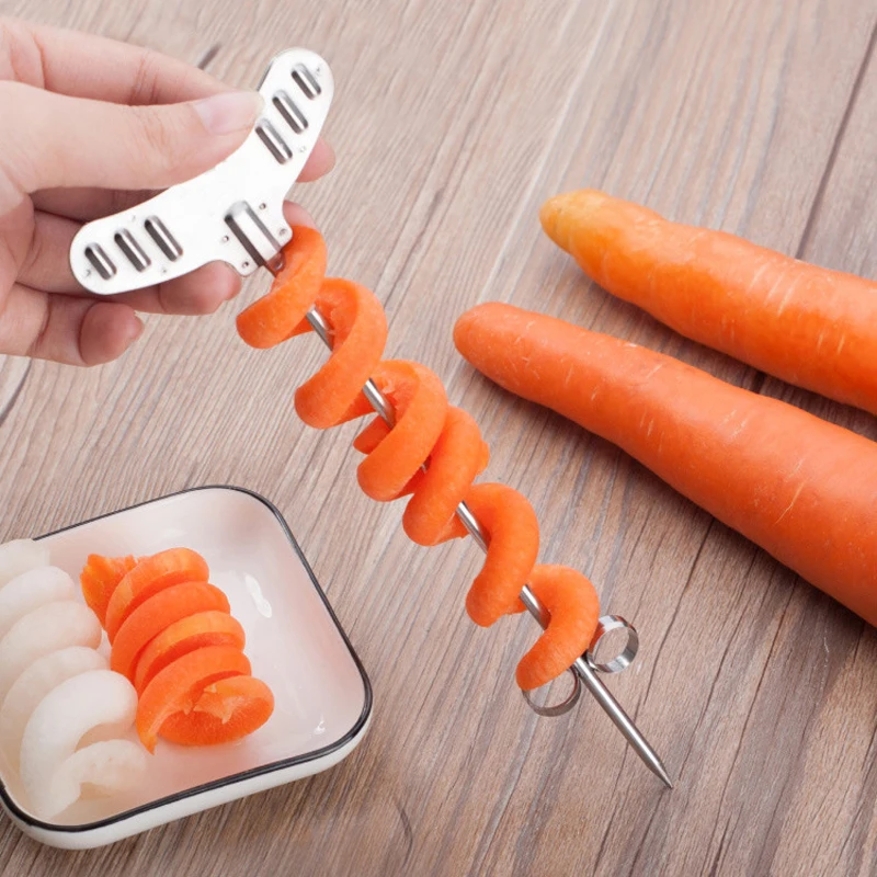 Magic Spiral Coil Machine Manual Vegetable Roller Spiral Slicer Knife Fruit Carving Cutter Kitchen Tool 304 Stainless Steel
Magic Spiral Coil Machine Manual Vegetable Roller Spiral Slicer Knife Fruit Carving Cutter Kitchen Tool 304 Stainless Steel