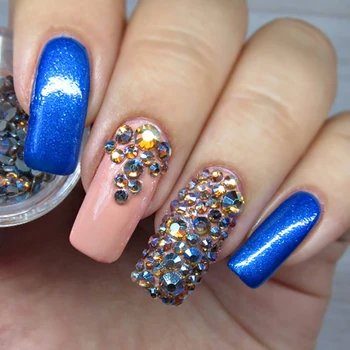 1 Bag Nail Rhinestone Multi-size Flat Bottom 2mm-5mm Champagne Blue FlatBack Studs 3D Nail Art Decorations
1 Bag Nail Rhinestone Multi-size Flat Bottom 2mm-5mm Champagne Blue FlatBack Studs 3D Nail Art Decorations