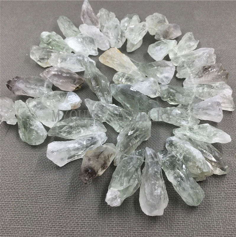 Raw Freeform Green Clear crystal Point beads,mix Green Quartz spike beads for jewelry MY1178
Raw Freeform Green Clear crystal Point beads,mix Green Quartz spike beads for jewelry MY1178