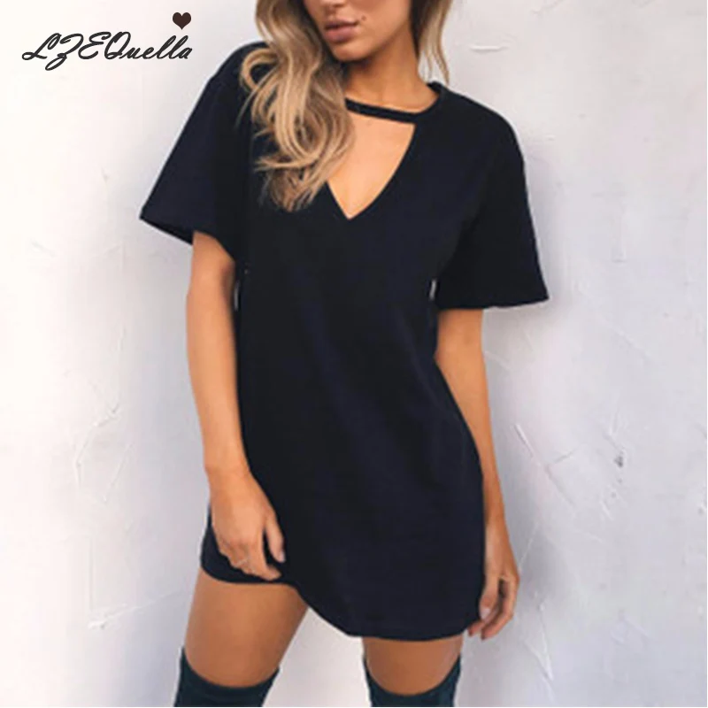 S-3XL Women Solid Color Dress Fashion Short Sleeve V Neck mini dresses 11 Colors Hollow Femme Cotton Clothing Streetwear
S-3XL Women Solid Color Dress Fashion Short Sleeve V Neck mini dresses 11 Colors Hollow Femme Cotton Clothing Streetwear