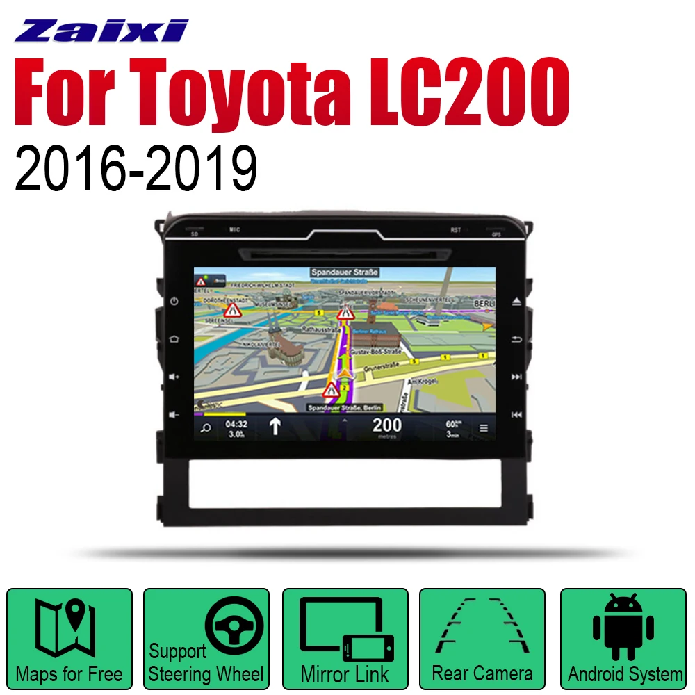 ZaiXi Android Car DVD GPS Navi for Toyota Land Cruiser LC200 2016~2019 player Navigation WiFi Bluetooth Mulitmedia system audio
ZaiXi Android Car DVD GPS Navi for Toyota Land Cruiser LC200 2016~2019 player Navigation WiFi Bluetooth Mulitmedia system audio