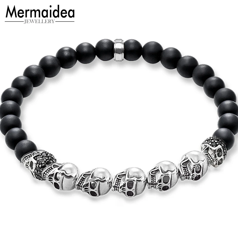 Skull Pave Bead Bracelet Rebel Fashion Punk Jewerly For Men Women 2019 Beads Silver Obsidian Gift
Skull Pave Bead Bracelet Rebel Fashion Punk Jewerly For Men Women 2019 Beads Silver Obsidian Gift