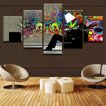 Abstract 5 Piece Psychedelic Graffiti Trippy Cuadros Decoracion Paintings on Canvas Wall Art for Home Decorations Wall Decor
Abstract 5 Piece Psychedelic Graffiti Trippy Cuadros Decoracion Paintings on Canvas Wall Art for Home Decorations Wall Decor