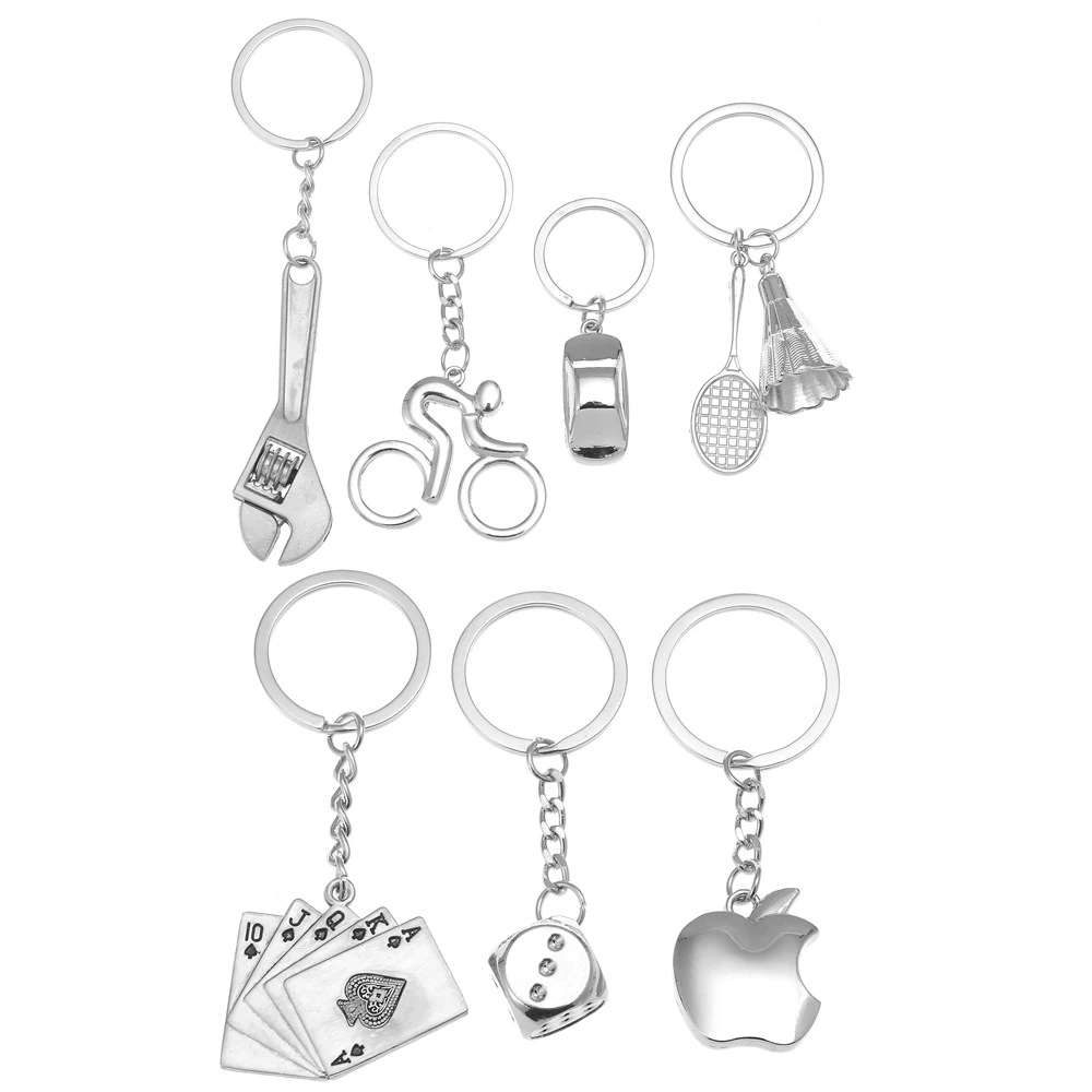 Wrench Bicycle Apple Poker Dice Car Badminton Key Chains Unisex Single Ring Holder Keychain Accessories Gifts For Woman Man
Wrench Bicycle Apple Poker Dice Car Badminton Key Chains Unisex Single Ring Holder Keychain Accessories Gifts For Woman Man