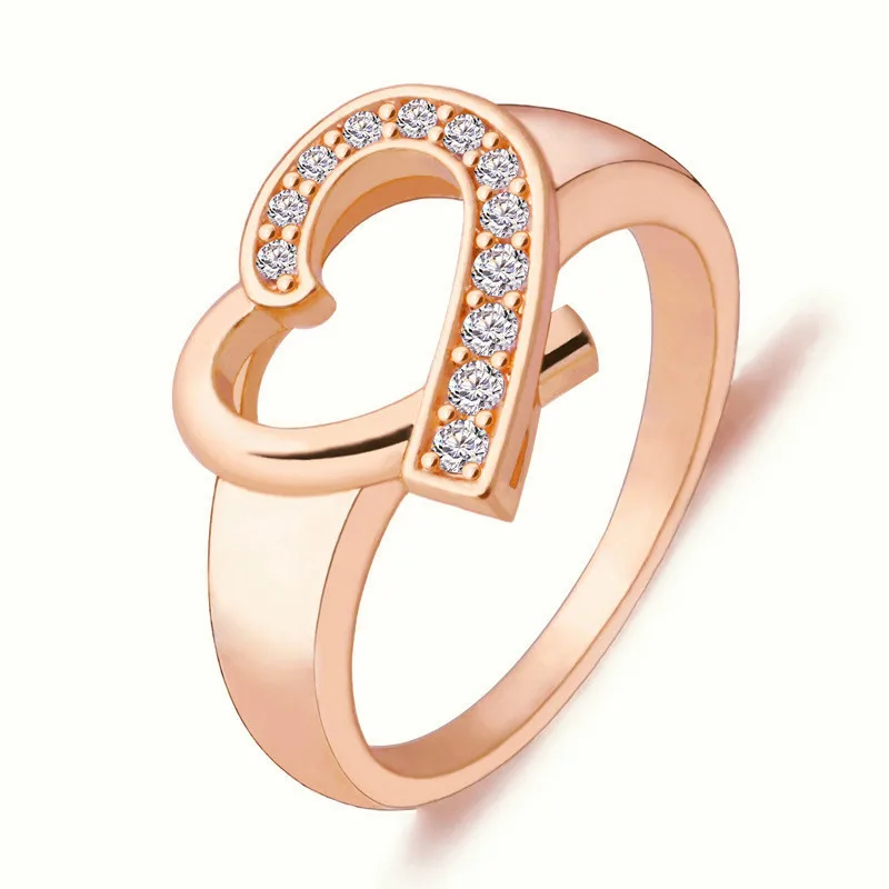 2019 Elegant Temperament Rings Love Heart Filled With Clear Crystal Rose Gold Color Finger Rings For Women Engagement Jewellry
2019 Elegant Temperament Rings Love Heart Filled With Clear Crystal Rose Gold Color Finger Rings For Women Engagement Jewellry