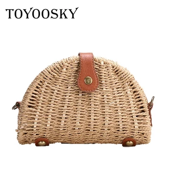 TOYOOSKY 2018 New Fashion Women Straw Bags Semi-circle Shoulder Bag Rattan Handbag Female Casual Crochet Summer Beach Bag Purse
TOYOOSKY 2018 New Fashion Women Straw Bags Semi-circle Shoulder Bag Rattan Handbag Female Casual Crochet Summer Beach Bag Purse