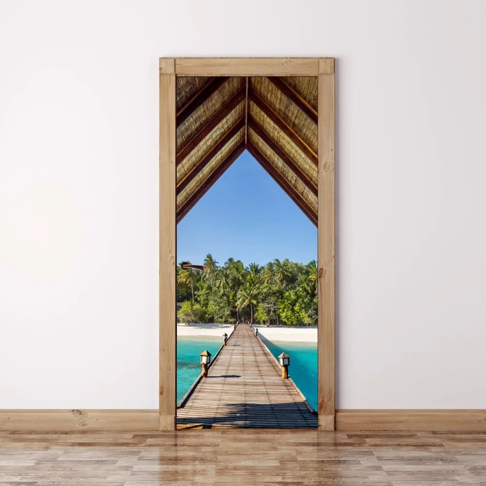 DIY 3D Wall Sticker Mural Home Decor Bridge to tropical beach Art Removable Door Sticker decole 77*200cm
DIY 3D Wall Sticker Mural Home Decor Bridge to tropical beach Art Removable Door Sticker decole 77*200cm