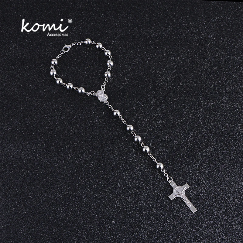 Komi New Trendy Metal Catholic Rosary Beads Cross Pendant Bracelet For Women Jewelry Bangles Religious Gifts
Komi New Trendy Metal Catholic Rosary Beads Cross Pendant Bracelet For Women Jewelry Bangles Religious Gifts
