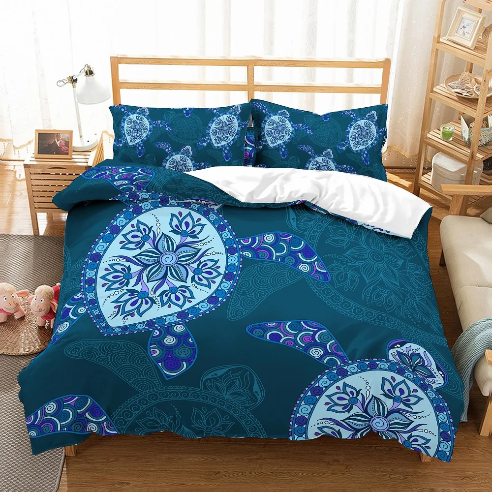Handdrawiing Purple/Blue Turtle in Ocean Hunter Blue 3 Piece Boys/Girls Bedding Set with 2 Pillowcase 3D Printed Bedding Set
Handdrawiing Purple/Blue Turtle in Ocean Hunter Blue 3 Piece Boys/Girls Bedding Set with 2 Pillowcase 3D Printed Bedding Set