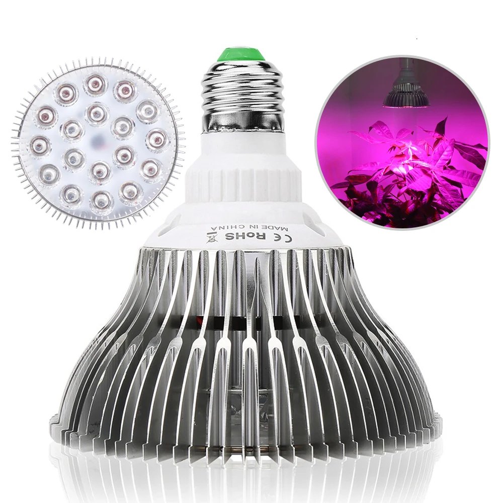 4PCS 18LED Grow Light Full Spectrum 54W E27 AC85~265V LED Horticulture Grow Lamp for Garden Growth Flowering Hydroponics System
4PCS 18LED Grow Light Full Spectrum 54W E27 AC85~265V LED Horticulture Grow Lamp for Garden Growth Flowering Hydroponics System