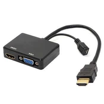 10pcs/lot Chenyang HDMI to VGA & HDMI Female Splitter with Audio Video Cable Adapter Converter for HDTV PC Monitor
10pcs/lot Chenyang HDMI to VGA & HDMI Female Splitter with Audio Video Cable Adapter Converter for HDTV PC Monitor