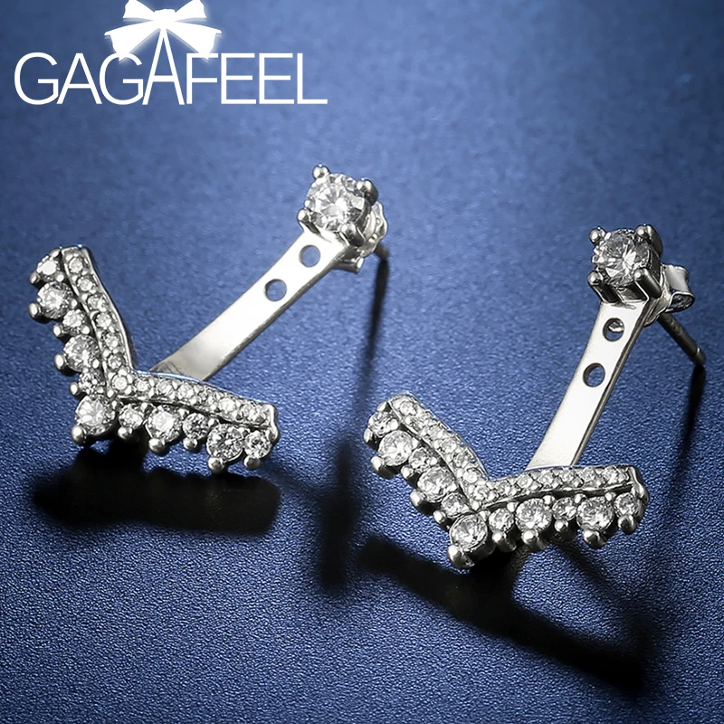 GAGAFEEL 925 Sterling Silver Shining Stud Earrings for Women Clear CZ Love Arrow Earrings Adjustable Women Fashion Jewelry
GAGAFEEL 925 Sterling Silver Shining Stud Earrings for Women Clear CZ Love Arrow Earrings Adjustable Women Fashion Jewelry