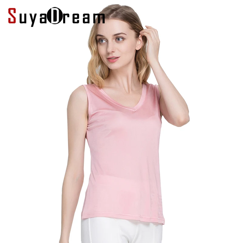 Women tank tops 100% Natural silk solid basic shirt V neck vest barlet femininas tank top black white new Summer Spring
Women tank tops 100% Natural silk solid basic shirt V neck vest barlet femininas tank top black white new Summer Spring