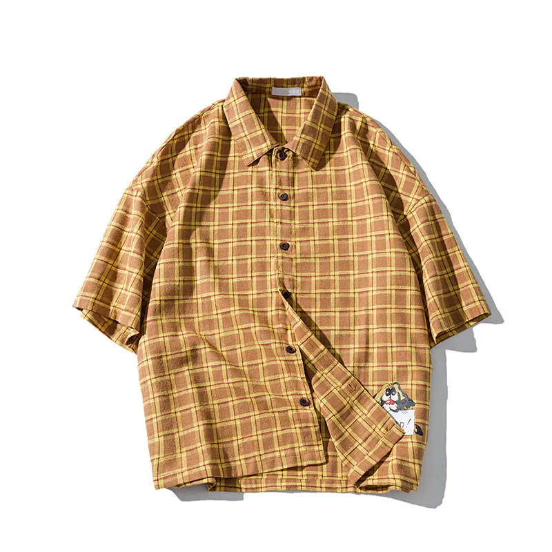 Half Sleeve Shirt Men Hip Hop Japanese Streetwear Casual Plaid Shirt Man Summer Fashion 2019 Harajuku Hawaiian Shirts For Boy
Half Sleeve Shirt Men Hip Hop Japanese Streetwear Casual Plaid Shirt Man Summer Fashion 2019 Harajuku Hawaiian Shirts For Boy