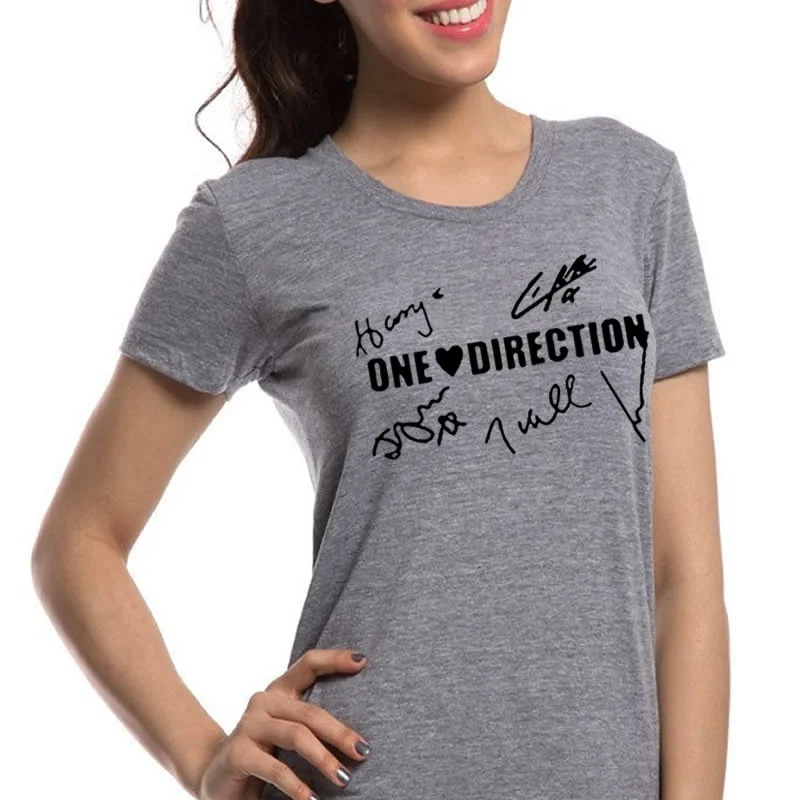 Женские рубашки One Direction Harajiku летняя футболка в стиле панк женская со слоганом