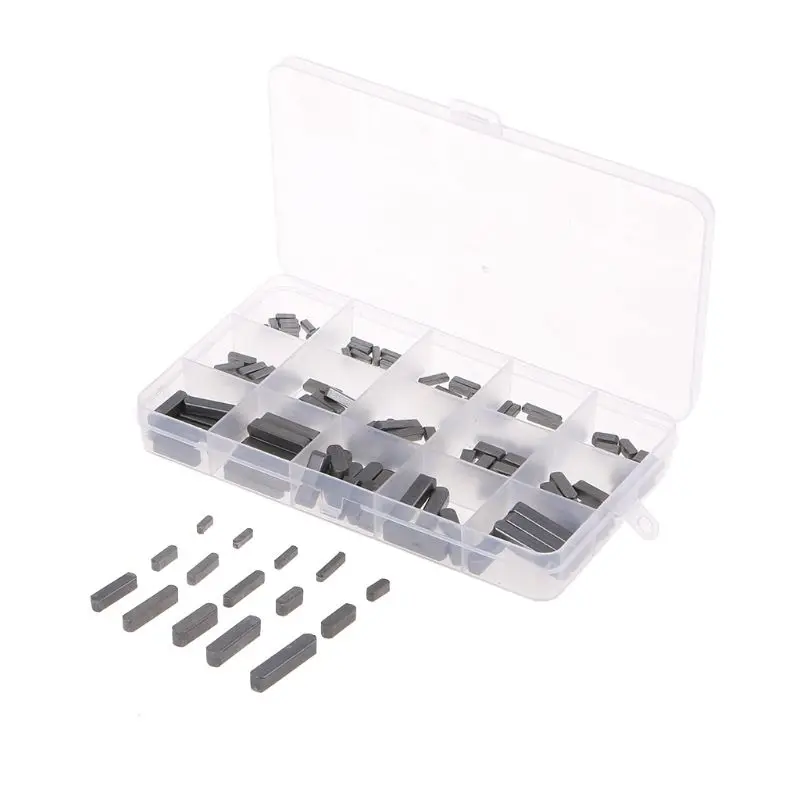 140 Pcs Stainless Steel for Key Stock Assortment Kit Round Ended Feather for Key Parallel Drive Shaft Keys Set with Plas 517A
140 Pcs Stainless Steel for Key Stock Assortment Kit Round Ended Feather for Key Parallel Drive Shaft Keys Set with Plas 517A