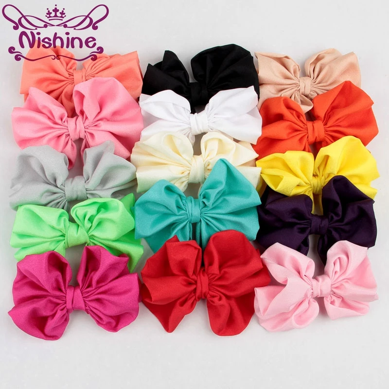 Nishine 4.6" 30pcs/lot Soft Fabric Chiffon Bowknot For Headband Clips Handmade Solid Flower Bow for Kids Girls Hair Accessories
Nishine 4.6" 30pcs/lot Soft Fabric Chiffon Bowknot For Headband Clips Handmade Solid Flower Bow for Kids Girls Hair Accessories