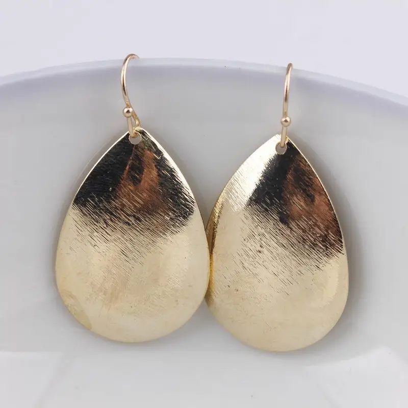 ZWPON 2020 New Fashion Small Zinc Alloy Dull Polish Teardrop Earrings for Women Famous Designer Jewelry pendientes mujer moda | Украшения и