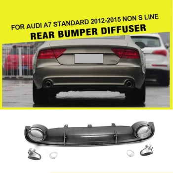 Fake Carbon Fiber Rear Diffuser Lip with Auto Exhaust Muffler Tip for Audi A7 Standard Bumper Only 2012 - 2015
Fake Carbon Fiber Rear Diffuser Lip with Auto Exhaust Muffler Tip for Audi A7 Standard Bumper Only 2012 - 2015