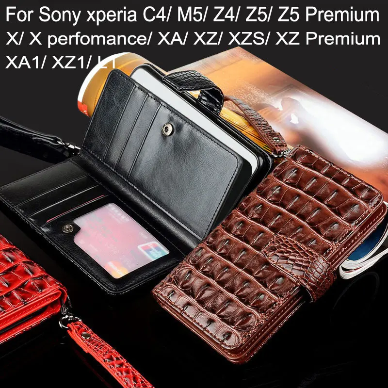 Case for Sony xperia C4 Z4 Z5 M5 XA XA1 XZ1 XZS XZ premium X performance Luxury Crocodile Snake Leather Flip cover Wallet Cases
Case for Sony xperia C4 Z4 Z5 M5 XA XA1 XZ1 XZS XZ premium X performance Luxury Crocodile Snake Leather Flip cover Wallet Cases