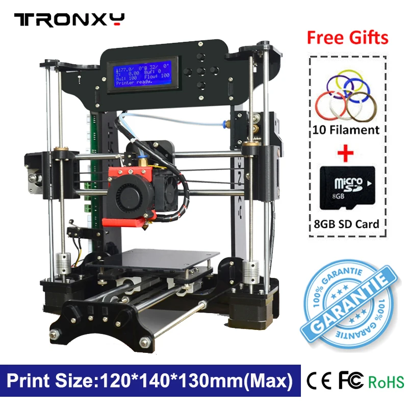 Hot Sale Tronxy 3D Printer High Precision Desktop 3D Printer Kit Reprap i3 DIY Self Assembly LCD Screen Extruder with 8G SD Card 
Hot Sale Tronxy 3D Printer High Precision Desktop 3D Printer Kit Reprap i3 DIY Self Assembly LCD Screen Extruder with 8G SD Card