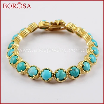 BOROSA 1/2pcs Druzy Natural Stone Bracelets with Round Twenty-Stone Natural Turquoises Bracelet Bangle Gems Jewelry ZG0338
BOROSA 1/2pcs Druzy Natural Stone Bracelets with Round Twenty-Stone Natural Turquoises Bracelet Bangle Gems Jewelry ZG0338