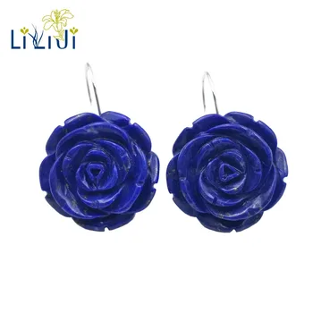 Lii Ji Gemstone Natural Lapis Lazuli Rose Flowers 925 Sterling Silver Earrings For Women Gift
Lii Ji Gemstone Natural Lapis Lazuli Rose Flowers 925 Sterling Silver Earrings For Women Gift