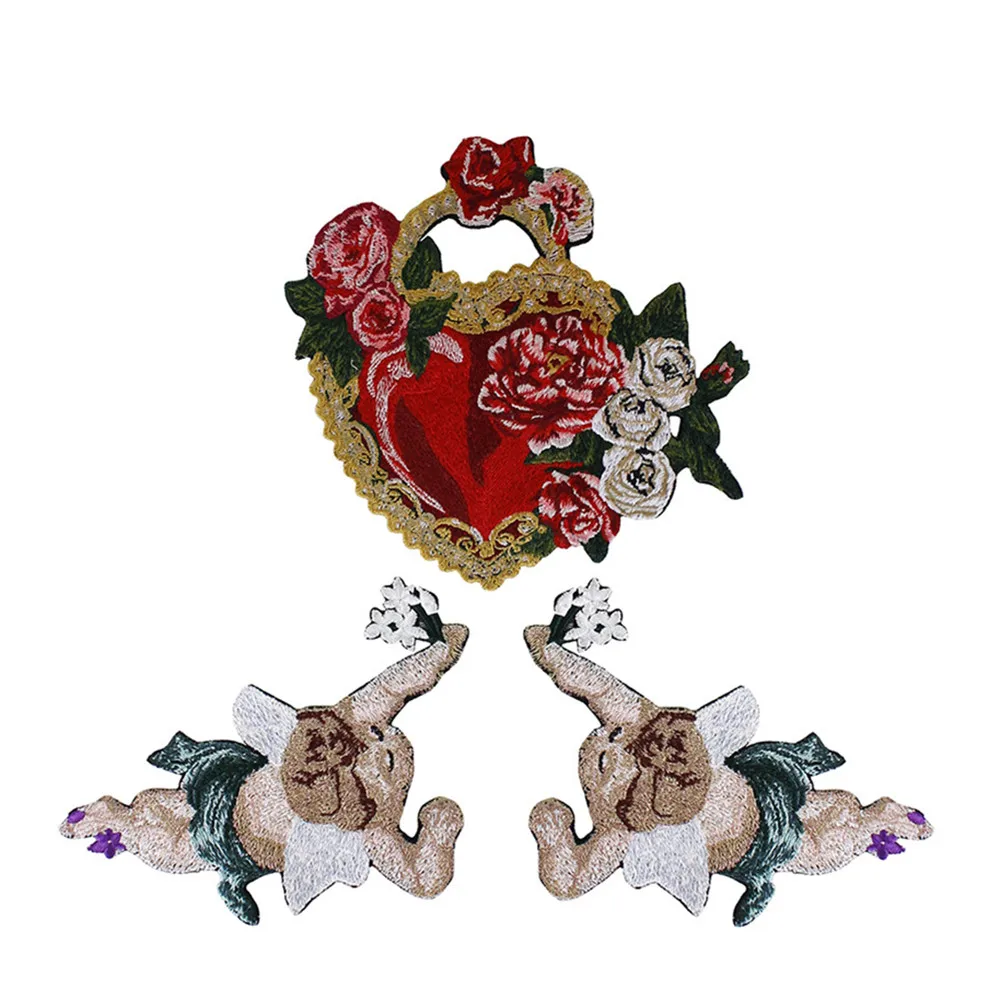 5set Heart Embroidery Flower Applique Angel Fabric Patches for Brand Clothes Badge Scrapbooking Sewing Accessories TH1297
5set Heart Embroidery Flower Applique Angel Fabric Patches for Brand Clothes Badge Scrapbooking Sewing Accessories TH1297