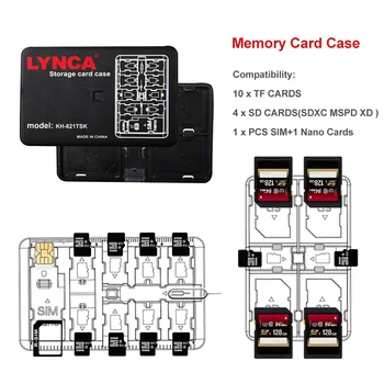 Portable Memory Card Storage Case Organizer Memory Card Carrying Storage Box Holder for 4 SD SDHC SDXC Card 10 TF 1 SIM Card
Portable Memory Card Storage Case Organizer Memory Card Carrying Storage Box Holder for 4 SD SDHC SDXC Card 10 TF 1 SIM Card