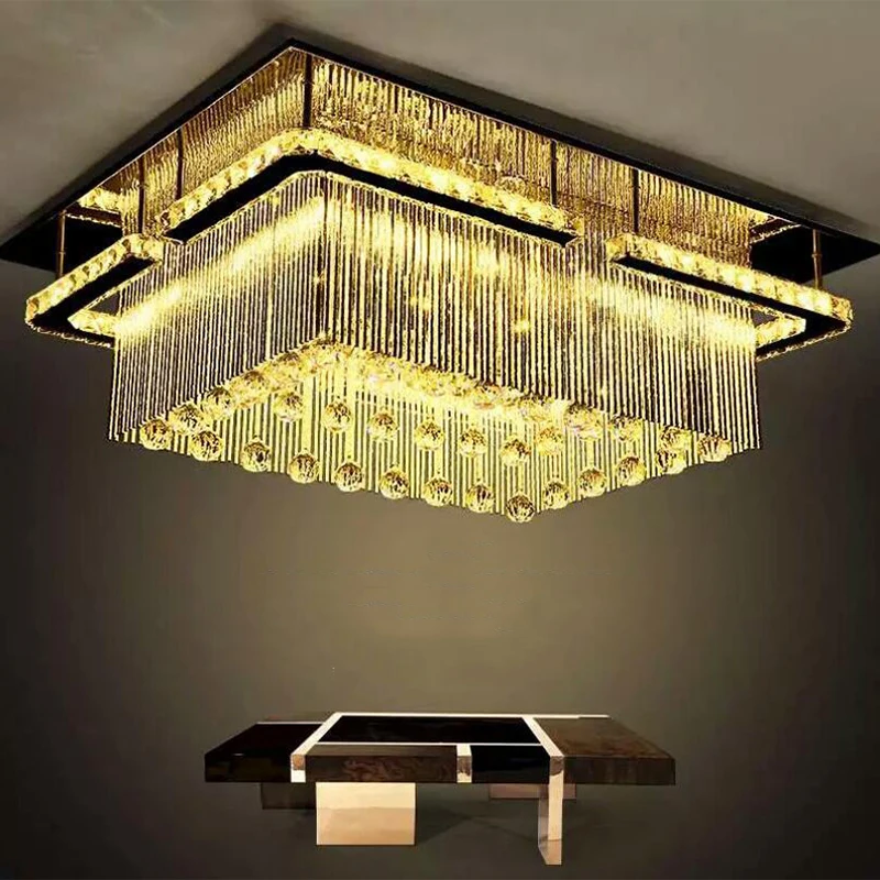 jmmxiuz New rectangular LED chandelier ceiling mounted crystal light hearth chandeliers, sales promotion
jmmxiuz New rectangular LED chandelier ceiling mounted crystal light hearth chandeliers, sales promotion