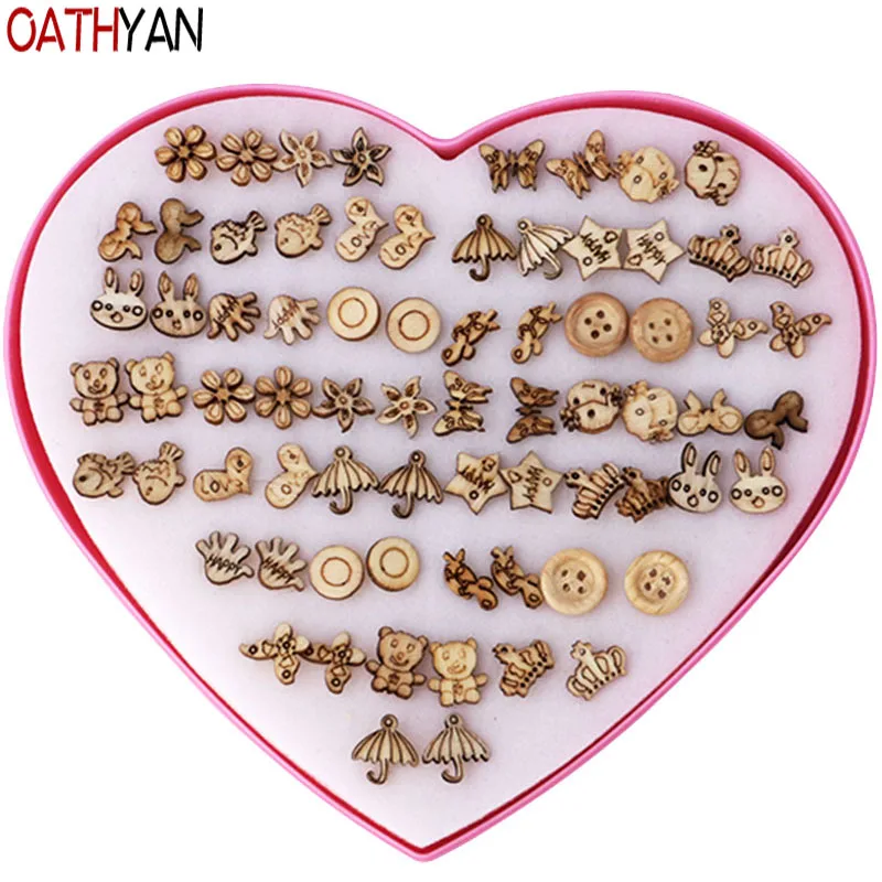 OATHYAN 36 Pairs/Set New Fashion Butterfly Flower Wood Stud Earring Set Jewelry For Women Girl Personalized Ethnic Earring
OATHYAN 36 Pairs/Set New Fashion Butterfly Flower Wood Stud Earring Set Jewelry For Women Girl Personalized Ethnic Earring