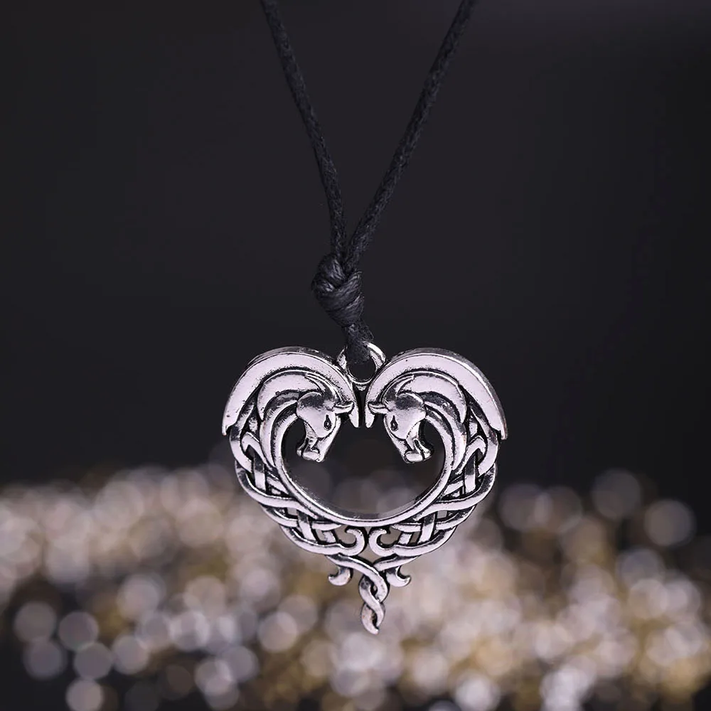 Teamer Adjustable Heart Shape Double Horse Knot Pendant Necklace Horse Animal Lucky Amulet Jewelry Religious Talisman Best Gift
Teamer Adjustable Heart Shape Double Horse Knot Pendant Necklace Horse Animal Lucky Amulet Jewelry Religious Talisman Best Gift