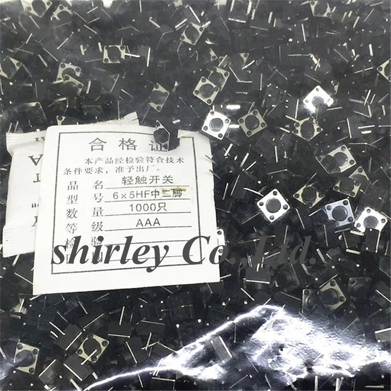 1000pcs 6*6*5mm 2PIN push button switch microswitch Tact Switch horizontal type 6X6X5H
1000pcs 6*6*5mm 2PIN push button switch microswitch Tact Switch horizontal type 6X6X5H