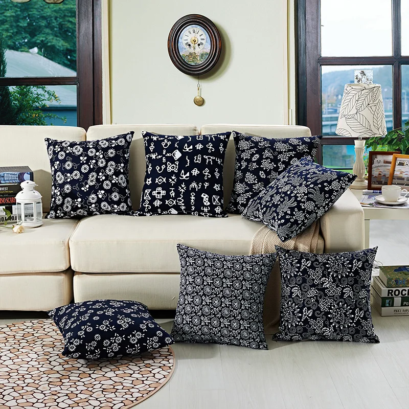 China traditional folk style blue printed cushion cover Wuzhen blue calico covers
China traditional folk style blue printed cushion cover Wuzhen blue calico covers