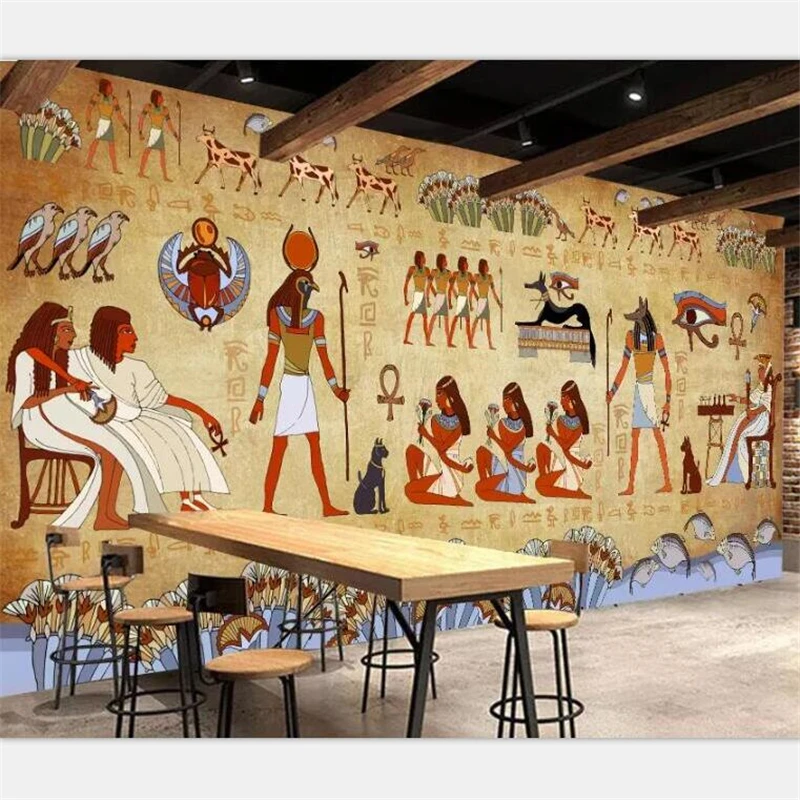 beibehang Wallpaper custom large high-end retro nostalgia ancient Egyptian Pharaoh idol restaurant hotel mural wall wallpaper
beibehang Wallpaper custom large high-end retro nostalgia ancient Egyptian Pharaoh idol restaurant hotel mural wall wallpaper