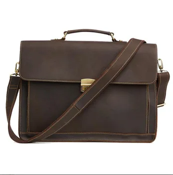 Vintage Fashion Brand Designer Crazy Horse Leather Men Handbags 15" Laptop Shoulder Bag Genuine Leather Casual Men Briefcase
Vintage Fashion Brand Designer Crazy Horse Leather Men Handbags 15" Laptop Shoulder Bag Genuine Leather Casual Men Briefcase