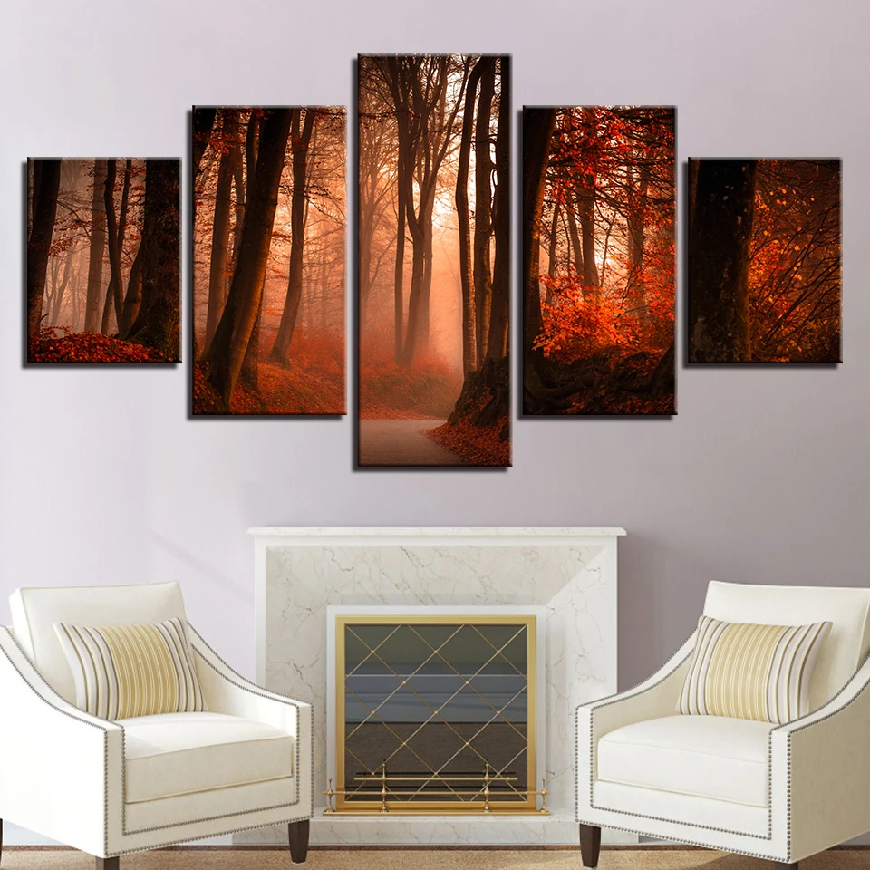 Wall Art Modern Printing Decoration Living Room 5 Pieces Red Tree And Forest Natural Landscape Paintings Modular Canvas Pictures
Wall Art Modern Printing Decoration Living Room 5 Pieces Red Tree And Forest Natural Landscape Paintings Modular Canvas Pictures