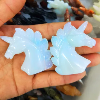2pcs drop shipping Natural opal Crystal unicorn reiki healing hand carved crystal unicorn home decoration
2pcs drop shipping Natural opal Crystal unicorn reiki healing hand carved crystal unicorn home decoration